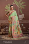 Pure Kashmiri 001 To 006 Modal Cotton Pashmina Weaving Saree Wholesalers In Surat
